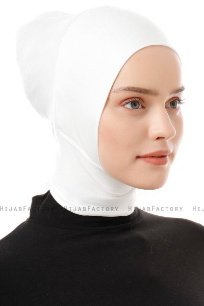 Elnara - Creme Plain Hijab Onderkapje