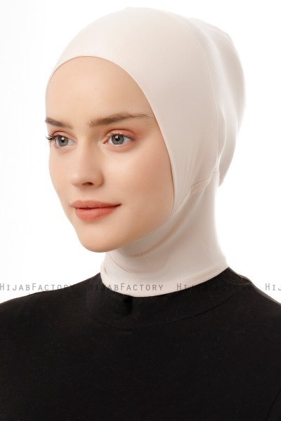 Elnara - Beige Plain Hijab Onderkapje