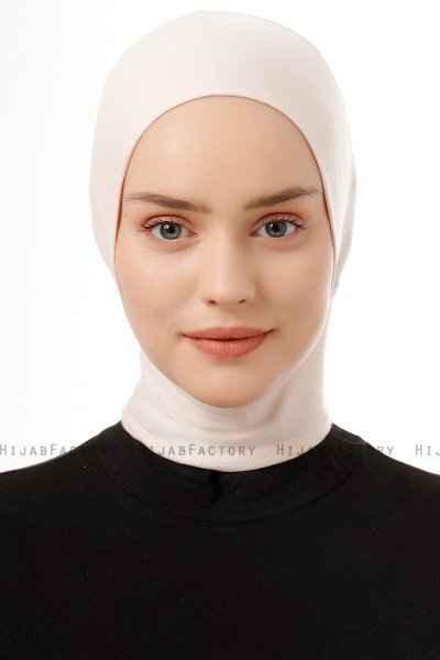 Elnara - Beige Plain Hijab Onderkapje