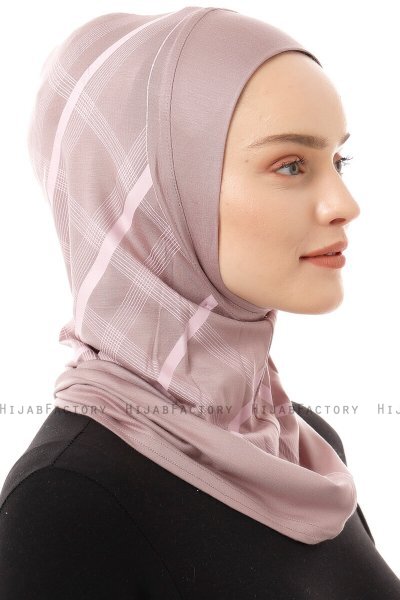 Ekose Plain - Steen Grijs Al Amira One-Piece Hijab