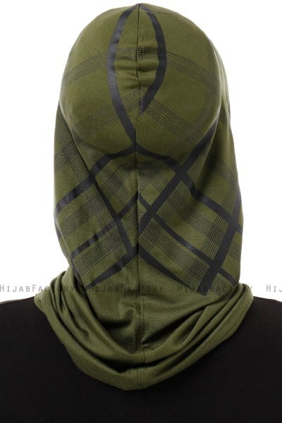 Ekose Cross - Khaki Al Amira One-Piece Hijab