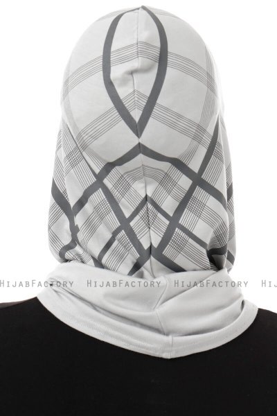 Ekose Cross - Lichtgrijs Al Amira One-Piece Hijab