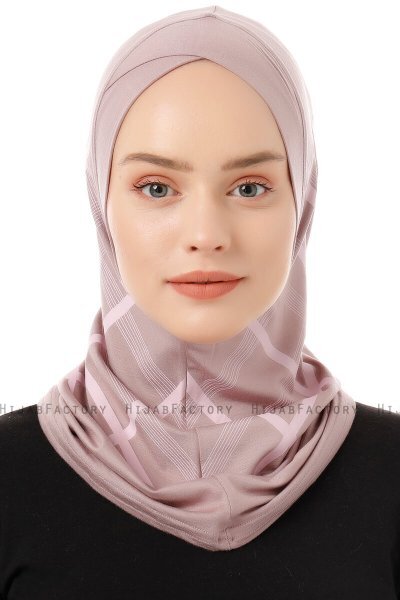 Ekose Cross - Steen Grijs Al Amira One-Piece Hijab
