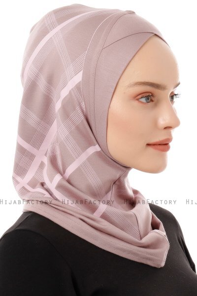 Ekose Cross - Steen Grijs Al Amira One-Piece Hijab