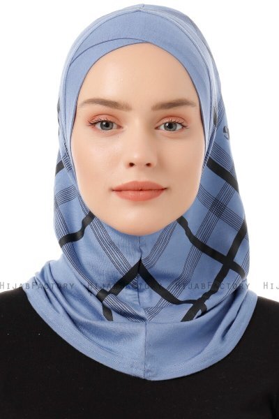 Ekose Cross - Indigo Al Amira One-Piece Hijab