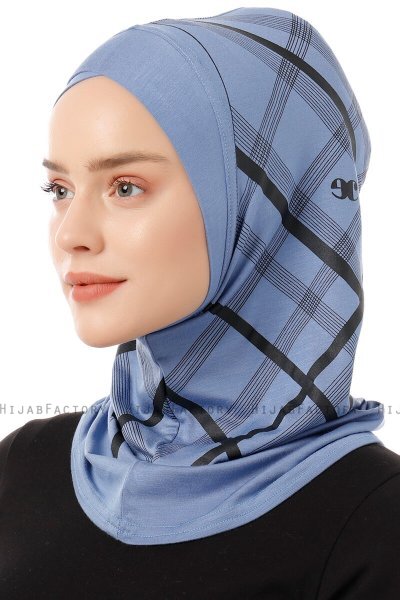Ekose Cross - Indigo Al Amira One-Piece Hijab