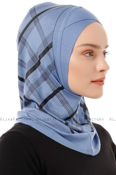 Ekose Cross - Indigo Al Amira One-Piece Hijab