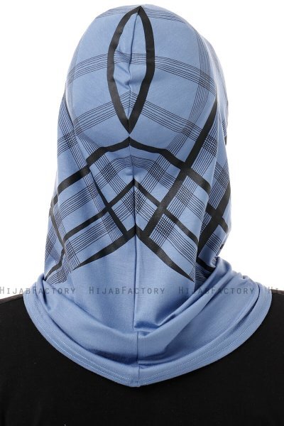 Ekose Cross - Indigo Al Amira One-Piece Hijab