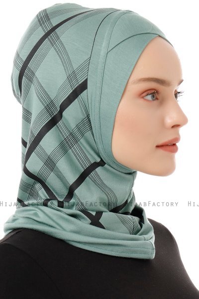 Ekose Cross - Groen Al Amira One-Piece Hijab