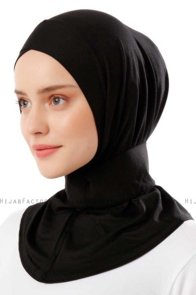 Ceren - Zwart Praktisch Viscose Hijab