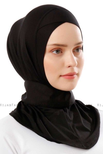 Ceren - Zwart Praktisch Viscose Hijab