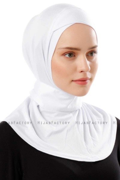 Ceren - Wit Praktisch Viscose Hijab