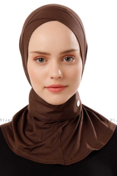 Ceren - Donker Bruin Praktisch Viscose Hijab