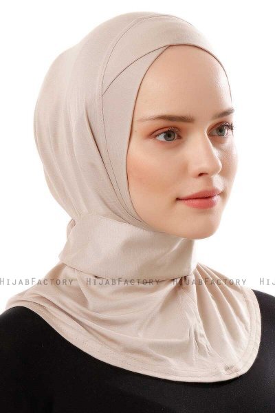 Ceren - Licht Taupe Praktisch Viscose Hijab