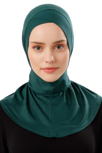 Ceren - Donkergroen Praktisch Viscose Hijab