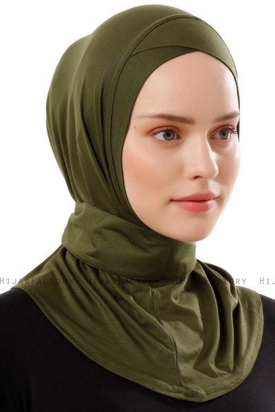 Ceren - Khaki Praktisch Viscose Hijab