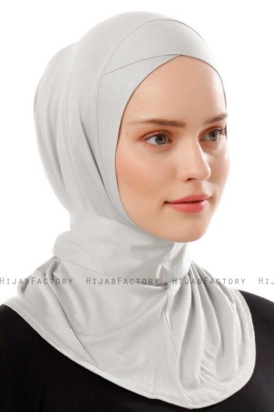 Ceren - Lichtgrijs Praktisch Viscose Hijab