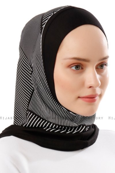 Wind Plain - Zwart & Wit Al Amira One-Piece Hijab