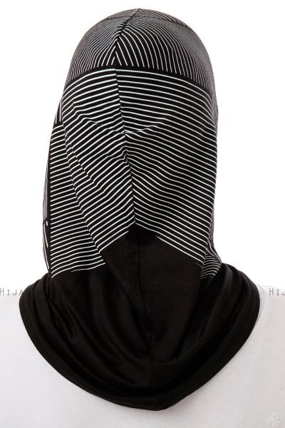 Wind Plain - Zwart & Wit Al Amira One-Piece Hijab