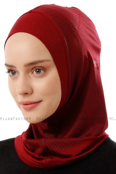 Wind Plain - Bordeaux Al Amira One-Piece Hijab