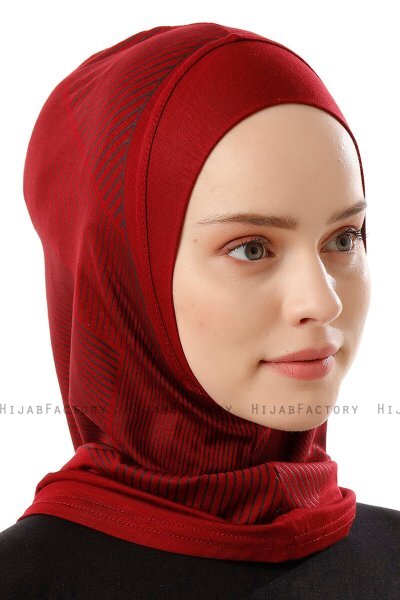 Wind Plain - Bordeaux Al Amira One-Piece Hijab