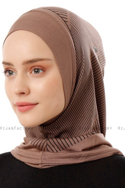 Wind Plain - Donker Taupe Al Amira One-Piece Hijab