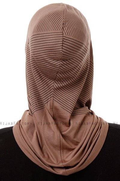 Wind Plain - Donker Taupe Al Amira One-Piece Hijab