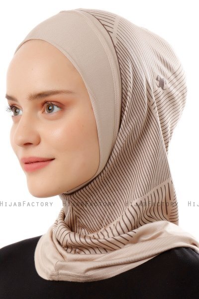 Wind Plain - Licht Taupe Al Amira One-Piece Hijab