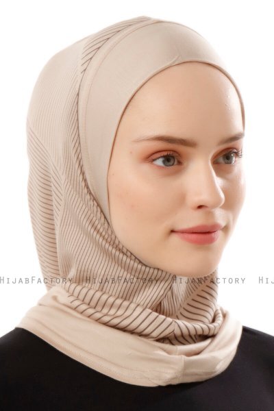 Wind Plain - Licht Taupe Al Amira One-Piece Hijab