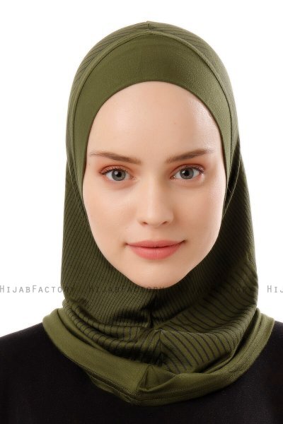 Wind Plain - Khaki Al Amira One-Piece Hijab