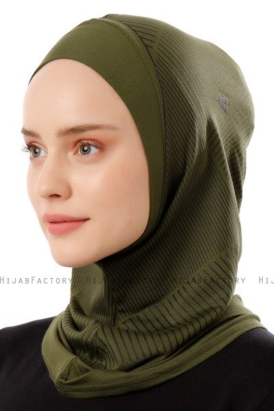 Wind Plain - Khaki Al Amira One-Piece Hijab