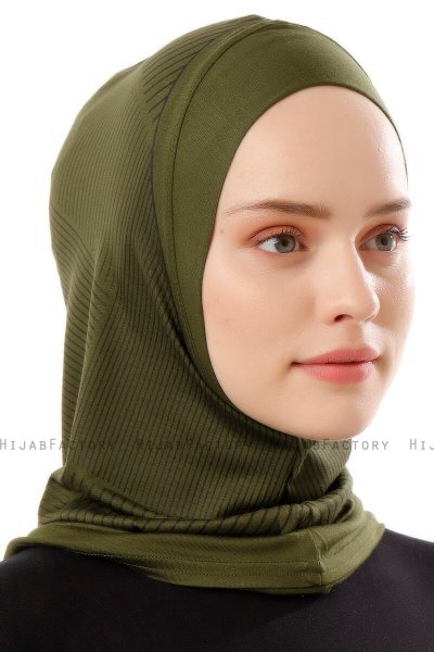Wind Plain - Khaki Al Amira One-Piece Hijab