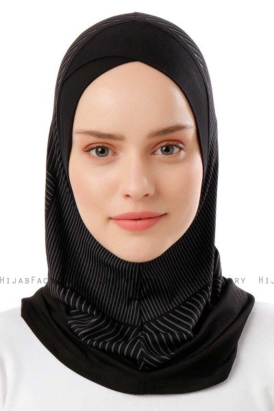 Wind Cross - Zwart & Wit Al Amira One-Piece Hijab