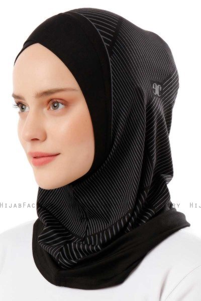 Wind Cross - Zwart & Wit Al Amira One-Piece Hijab