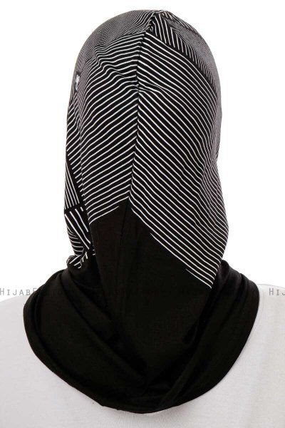 Wind Cross - Zwart & Lichtgrijs Al Amira One-Piece Hijab