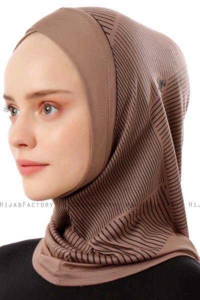 Wind Cross - Donker Taupe Al Amira One-Piece Hijab
