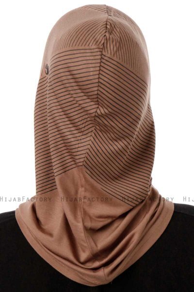 Wind Cross - Donker Taupe Al Amira One-Piece Hijab