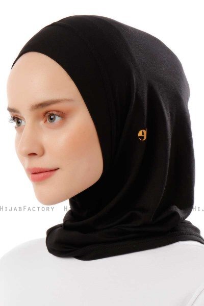Logo Plain - Zwart & Gold Al Amira One-Piece Hijab