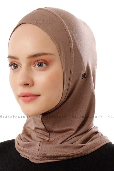 Logo Plain - Donker Taupe Al Amira One-Piece Hijab