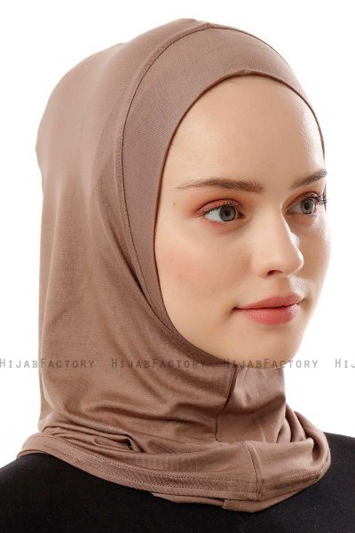 Logo Plain - Donker Taupe Al Amira One-Piece Hijab