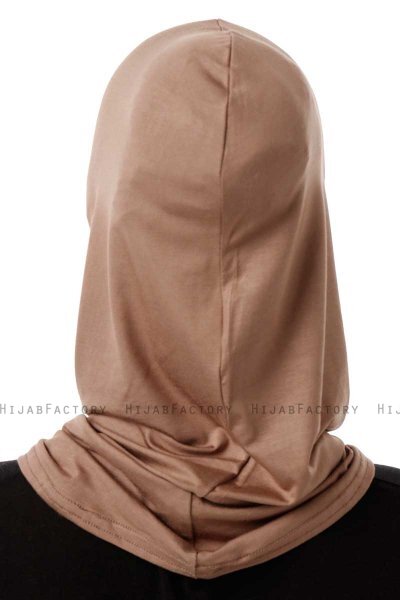 Logo Plain - Donker Taupe Al Amira One-Piece Hijab