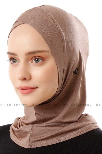 Logo Cross - Donker Taupe Al Amira One-Piece Hijab
