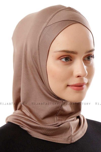 Logo Cross - Donker Taupe Al Amira One-Piece Hijab