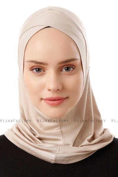 Logo Cross - Licht Taupe Al Amira One-Piece Hijab