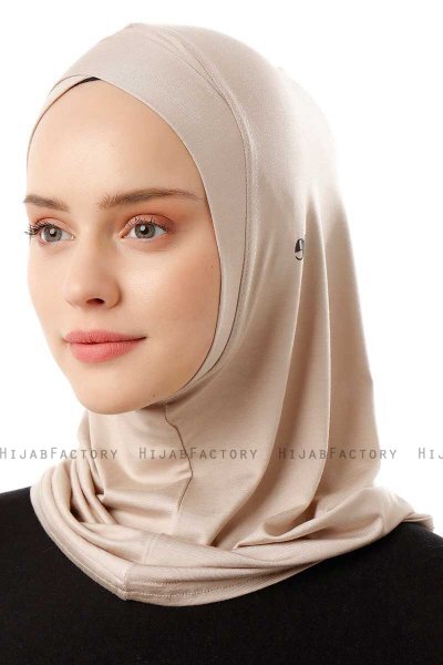 Logo Cross - Licht Taupe Al Amira One-Piece Hijab