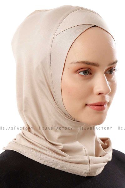 Logo Cross - Licht Taupe Al Amira One-Piece Hijab