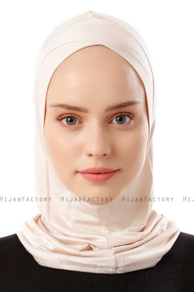 Logo Cross - Beige Al Amira One-Piece Hijab