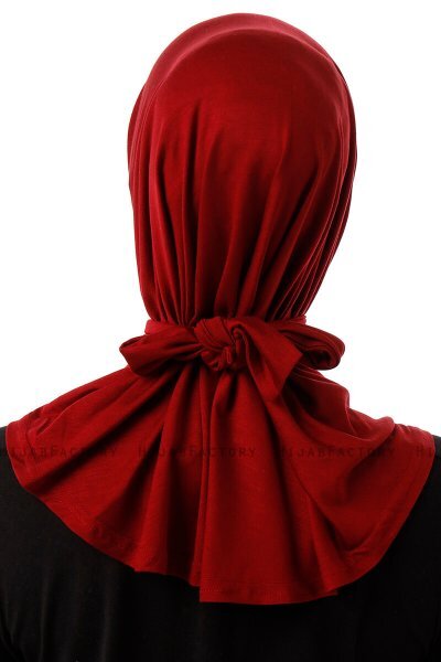 Sportif Plain - Bordeaux Praktisch Viscose Hijab