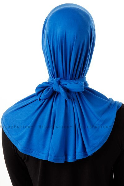 Sportif Plain - Blauw Praktisch Viscose Hijab