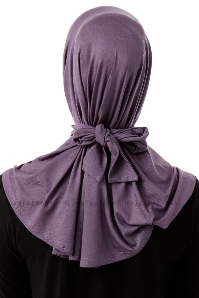 Sportif Plain - Donkerpaars Praktisch Viscose Hijab